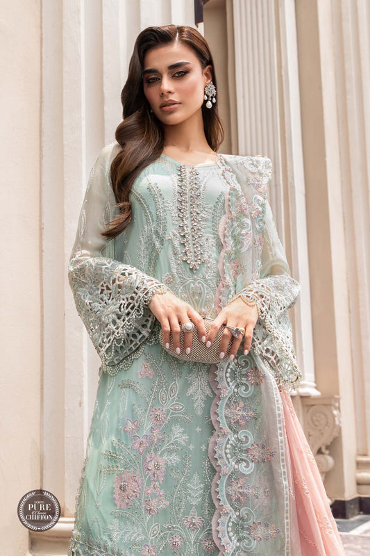Maria.B Unstitched Chiffon | MPC-23-104 Mint Green