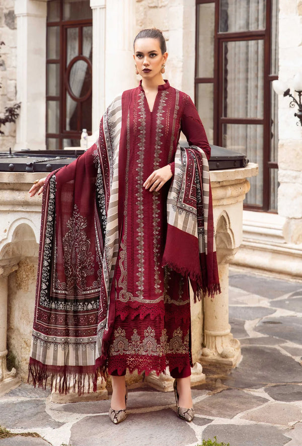 Maria.B Luxury Lawn Embroidered 3 Pieces Unstitched MPT 2002 A