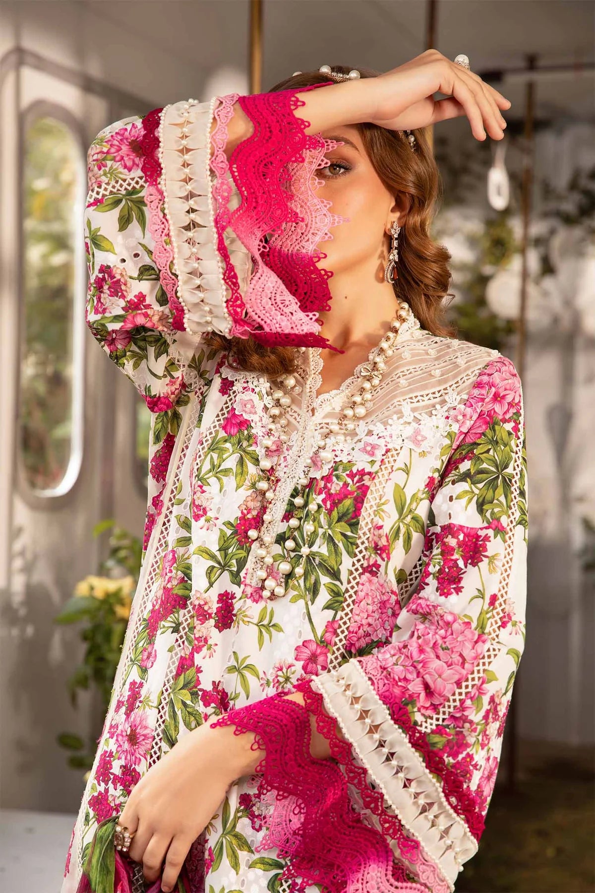 Maria.B Mprint Luxury Embroidered STITCHED Collection 3 Pieces MPT-2102-A STITCHED