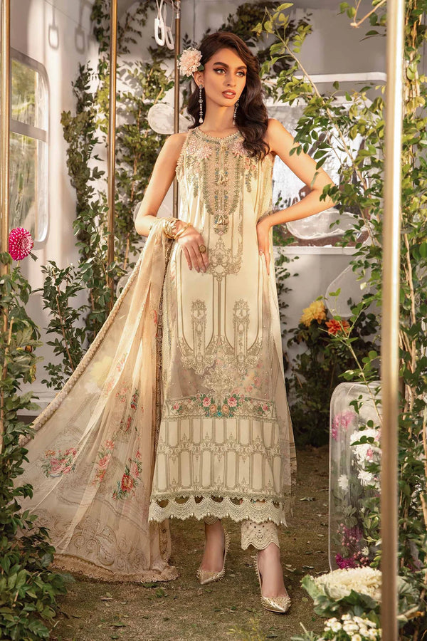 Maria.B M.Prints Unstitched Embroidered Lawn 3Pc Suit MPT-2104-A