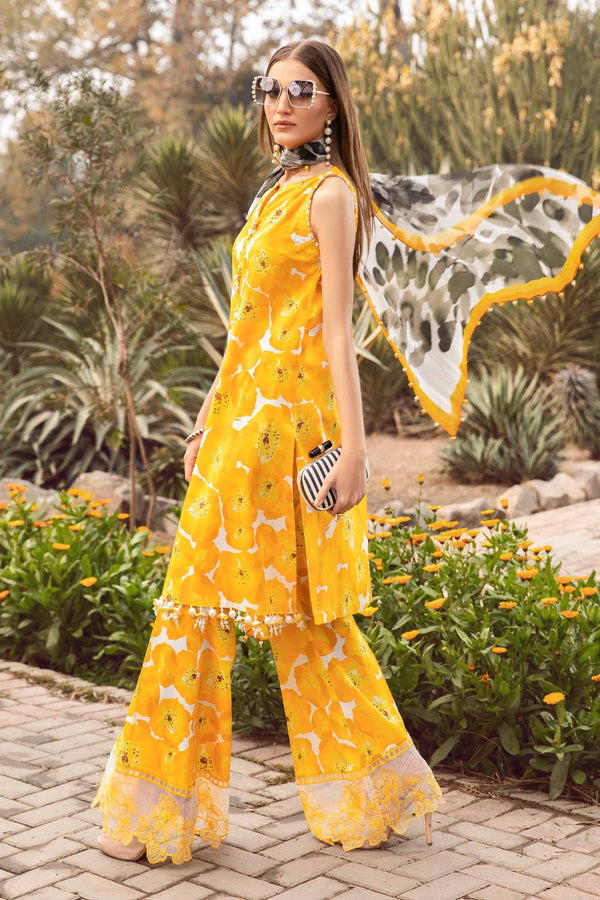 Maria.B M.Prints Unstitched Embroidered Lawn 3Pc Suit MPT-2112 B
