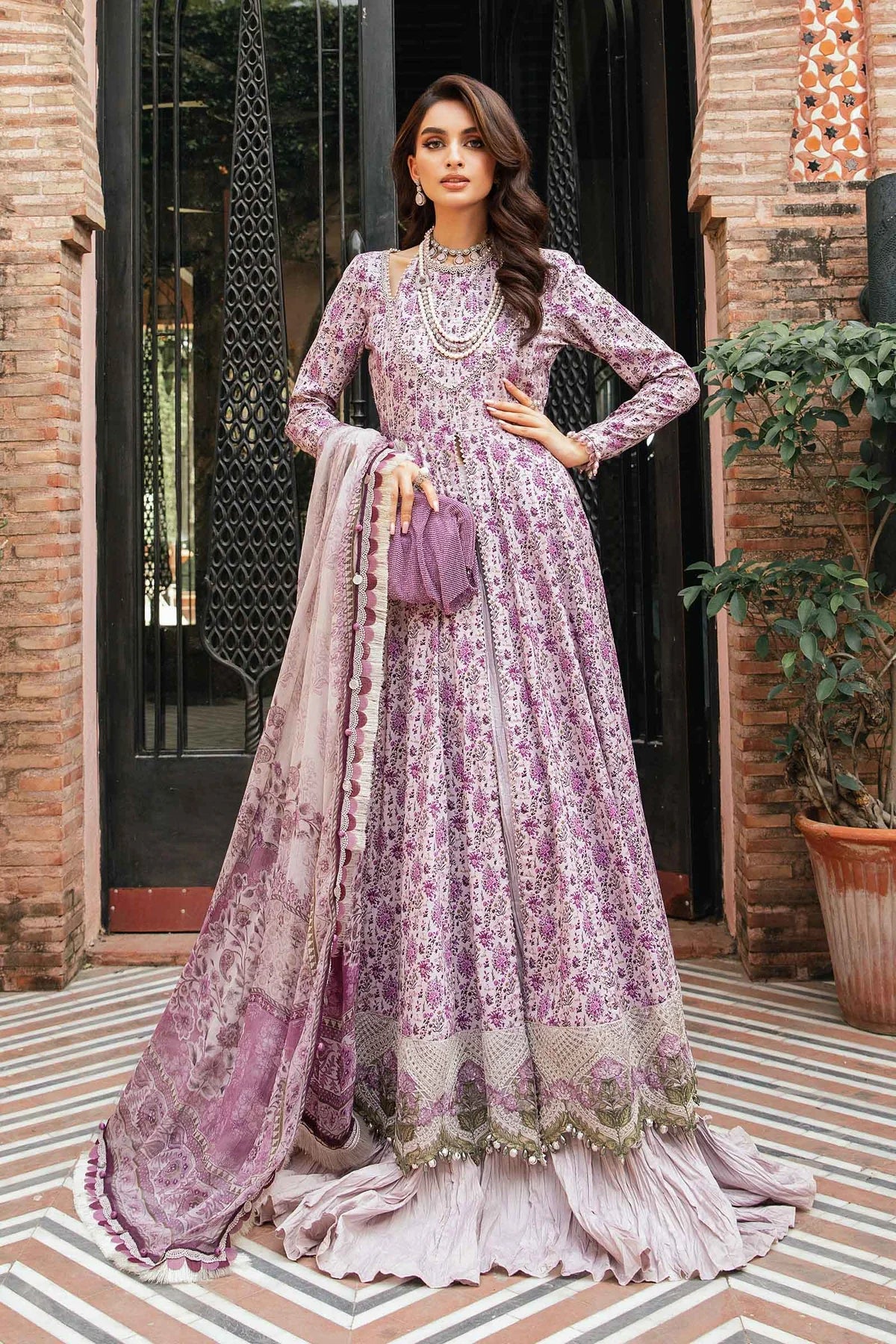 Maria.B Mprints Luxury Embroidered Unstitched MPT 2207 B