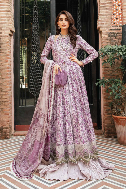 Maria.B M.Prints Unstitched Embroidered Lawn 3Pc Suit MPT-2207-B