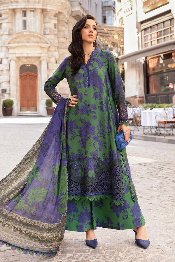 Maria.B MPRINTS 3 Piece Unstitched Luxury Lawn Suit MPT-2309-B