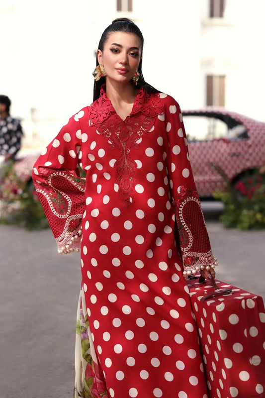 Maria.B MPrints Embroidered Lawn Unstitched 3Pc Suit MPT-3008-B