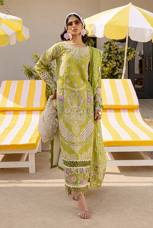 Parishay Monaco - Luxury Lawn Embroidered 3 Piece Unstitched - MS - 04