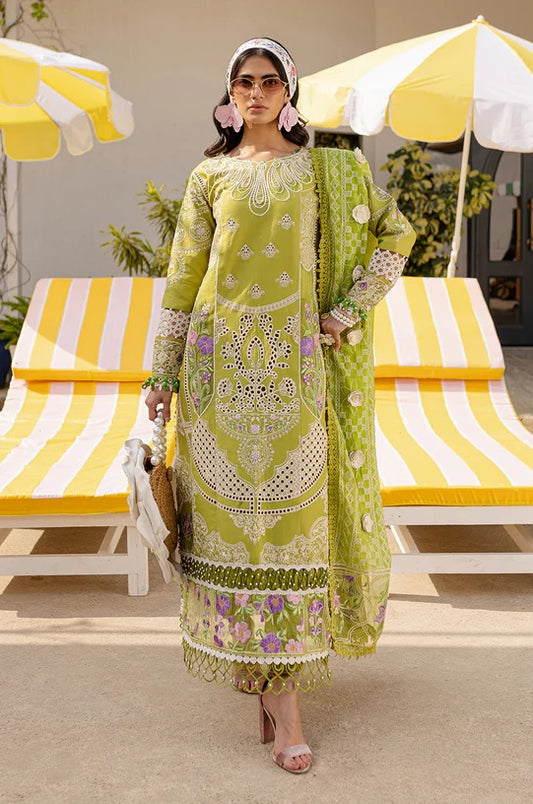 Parishay Monaco - Luxury Lawn Embroidered 3 Piece Unstitched - MS - 04