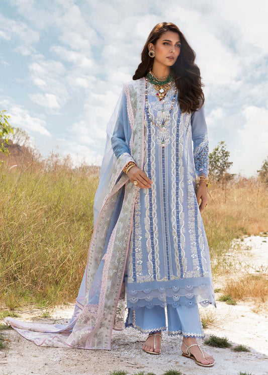 Saira Shakira Embroidered Luxury Lawn Unstitched 3Pc Suit NADINE-A