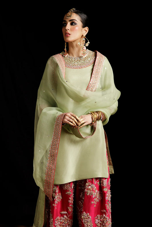 Hussain Rehar - Luxury Raw Silk Embroidered 3 Piece Unstitched - Doron