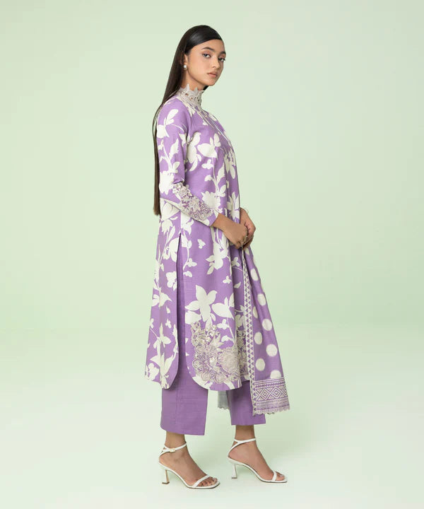 SAPPHIRE LILAC 3 PC UNSTITCHED SWISS DIGITAL PRINTED LAWN COLLECTION