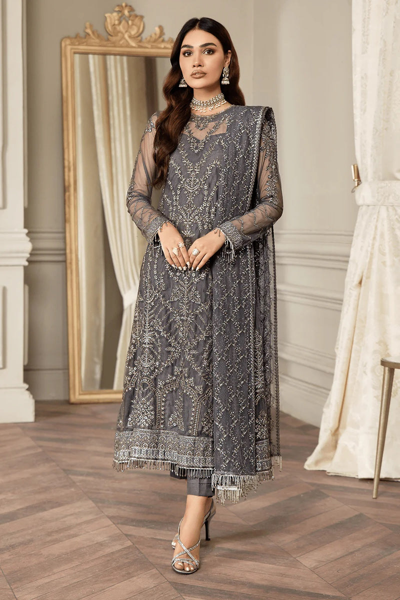 ZARIF Mehroze Festive Formals Unstitched Suit ZMF-07 STORM GREY