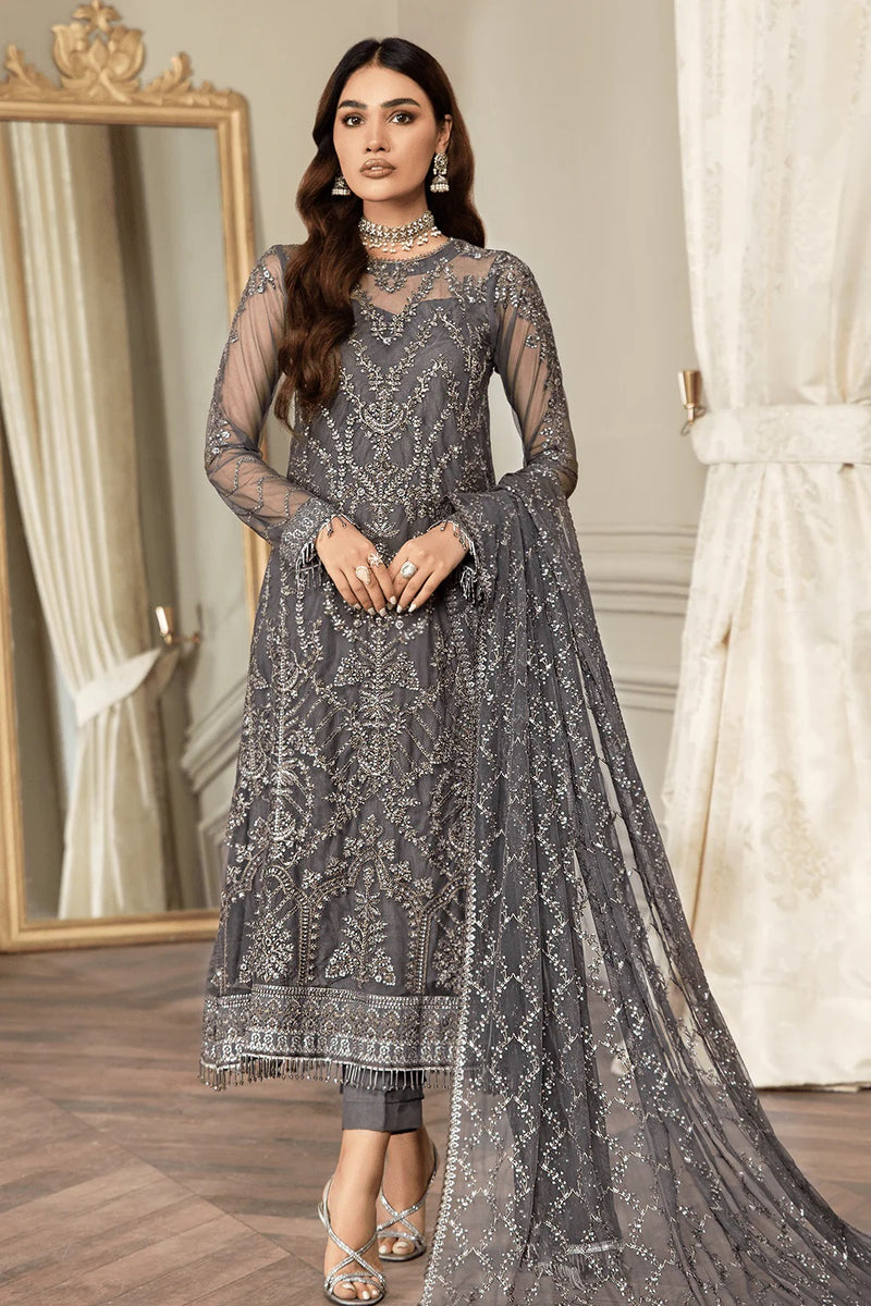 ZARIF Mehroze Festive Formals Unstitched Suit ZMF-07 STORM GREY