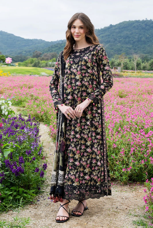 Izel - Luxury Lawn Embroidered 3 Piece Unstitched - Rosaa