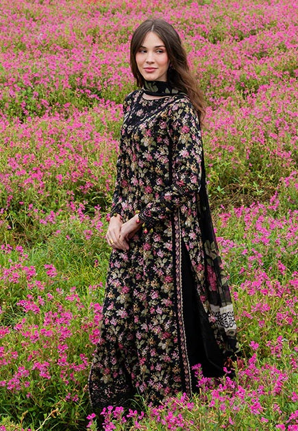 Izel - Luxury Lawn Embroidered 3 Piece Unstitched - Rosaa