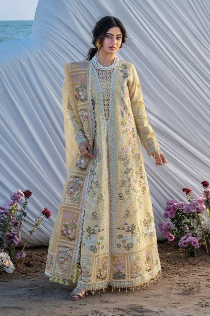 Mahnur - Luxury Lawn Embroidered 3 Piece Unstitched - S-02