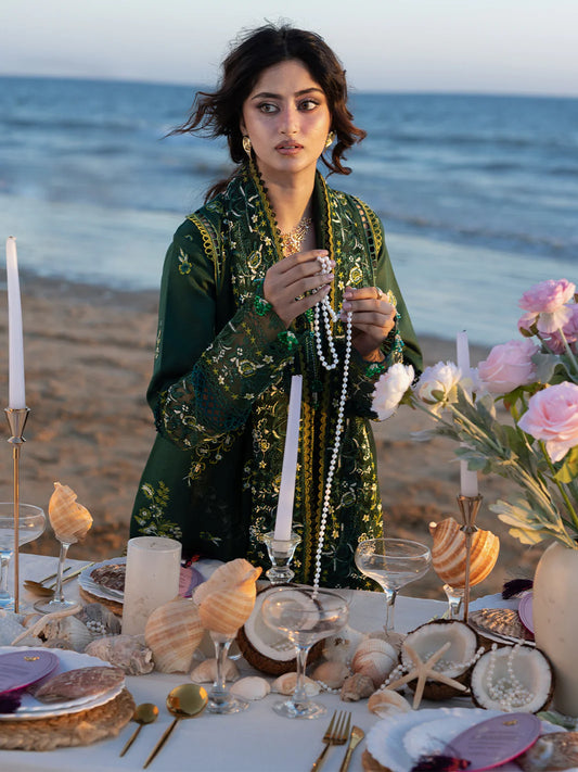 Mahnur Unstitched Embroidered Lawn 3 Piece Suit S-03 Sirene