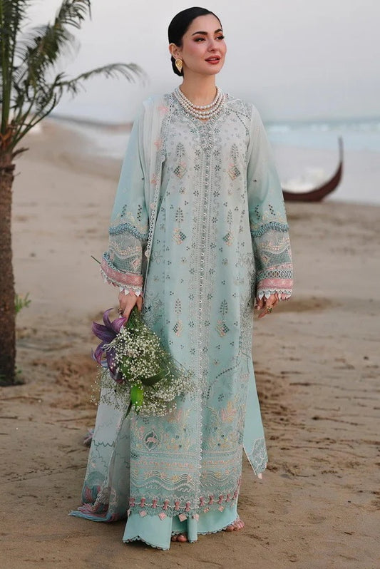 Qalamkar Sahil - Lawn Embroidered Unstitched 3 Piece - SA-05 AYRA