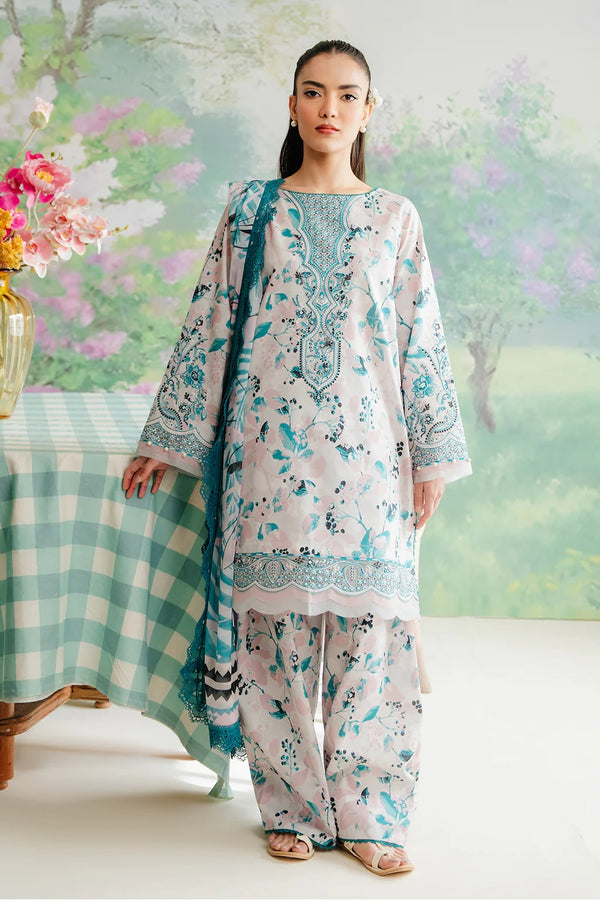 Afrozeh Cashmere The Floral Charm Unstitched Embroidered Lawn A-05