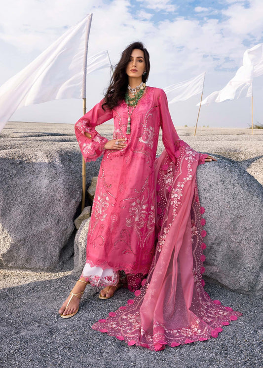 Saira Shakira Luxury Lawn Embroidered 3 Piece Unstitched Collection SAMARA-B