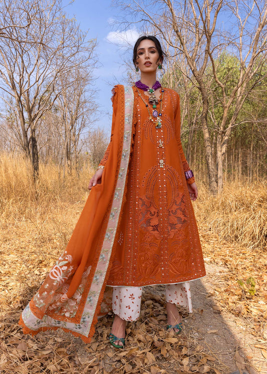 Saira Shakira Premium Lawn Embroidered 3 Piece Unstitched Collection Shams-B