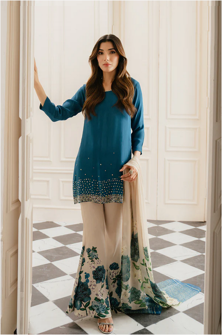 Lulusar Silk Hand Embroidered Unstitched Collection Henzala