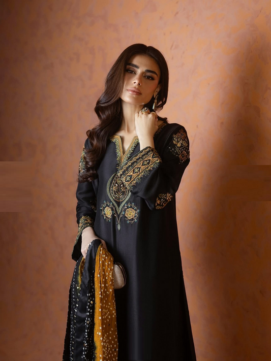 Poshkari Luxury Lava Silk Collection Unstitched With Cuhnri Duppatta