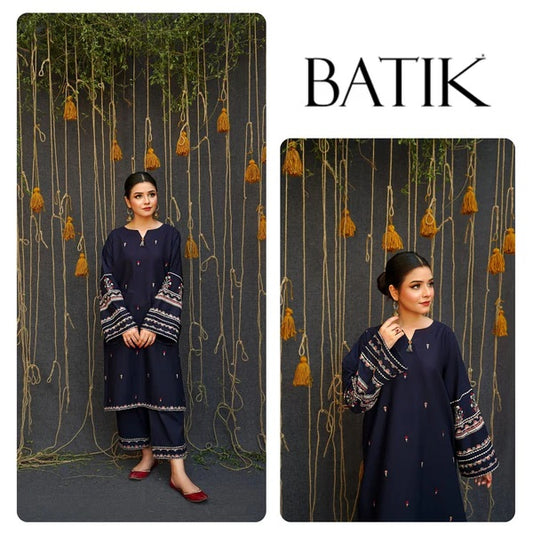 Batik Embroidered Lawn 2 Piece Dress Unstitched - Lily