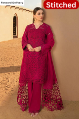 Rang Rasiya Premium Embroidered Lawn STITCHED 3Pc Suit D-10 RAMEEN STITCHED