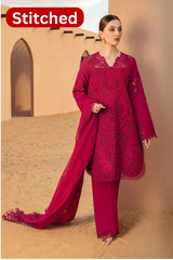 Rang Rasiya Premium Embroidered Lawn STITCHED 3Pc Suit D-10 RAMEEN STITCHED