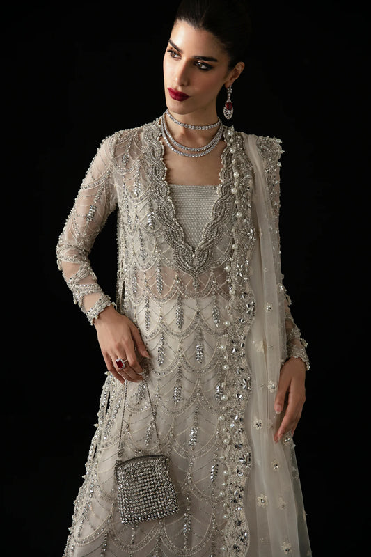 Elan Luxury Net embroidered Unstitched Collection LUMIÈRE DE NEIG (EP-21302)