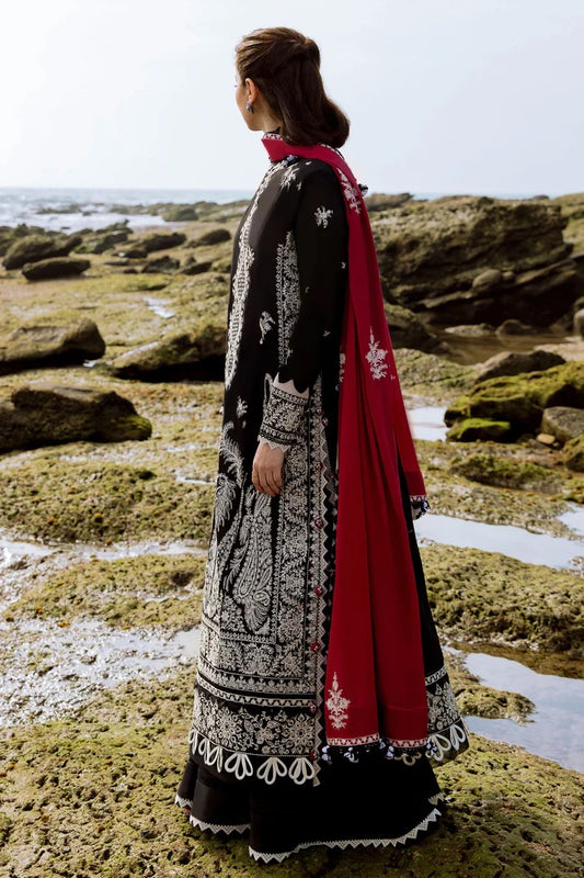 Zaha by Khadijah Shah Lawn Embroidered 3 Piece Unstitched – ISKELE 01- A