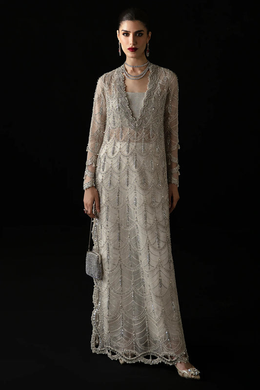 Elan Luxury Net embroidered Unstitched Collection LUMIÈRE DE NEIG (EP-21302)