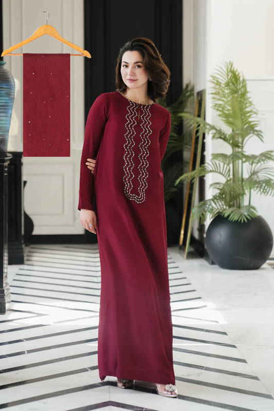 Lulusar Luxury Silk Embroidered 3 Pc Unstitched Collection Samaal Long