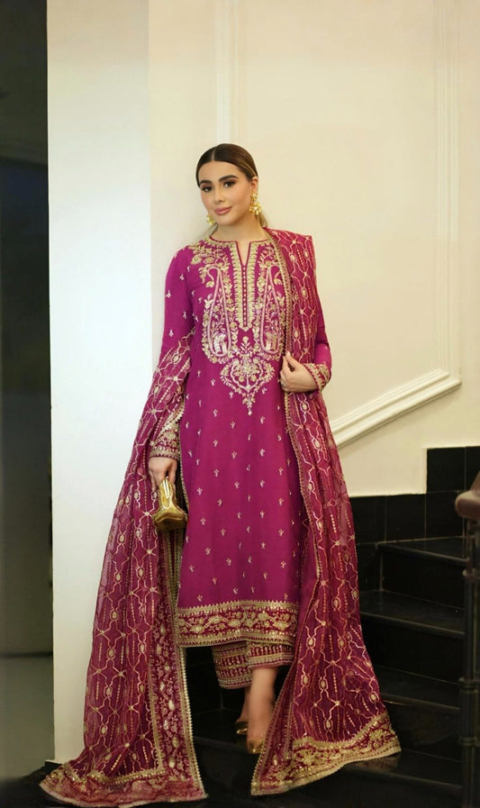 Aneelas Wedding Luxury Embroidered Hand Emblishment Collection ZINIA 987