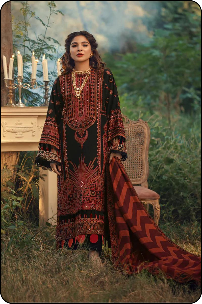 Maryam Hussain Luxury STITCHED Lawn Embroidered Collection STITCHED Napoli