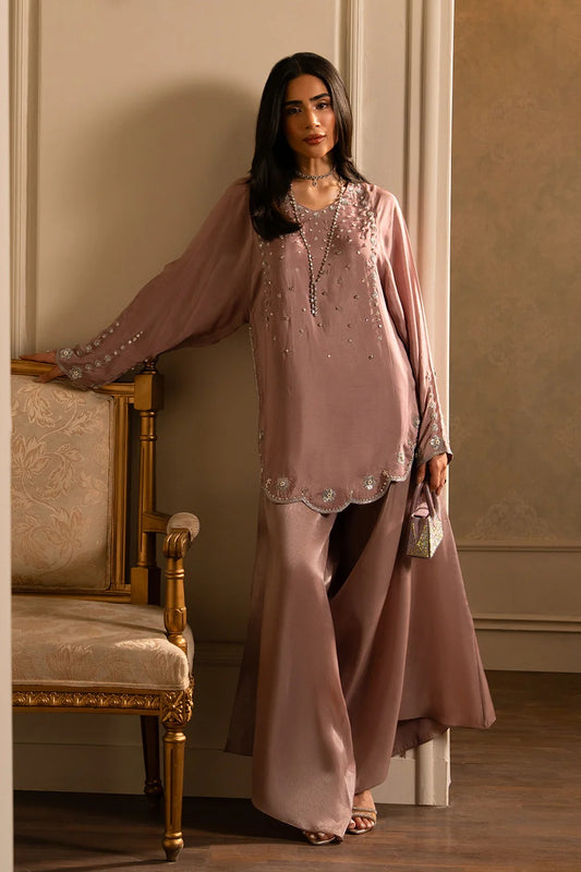 Lulusar - Luxury Raw Silk Embroidered 3 Piece Unstitched - Namil Top