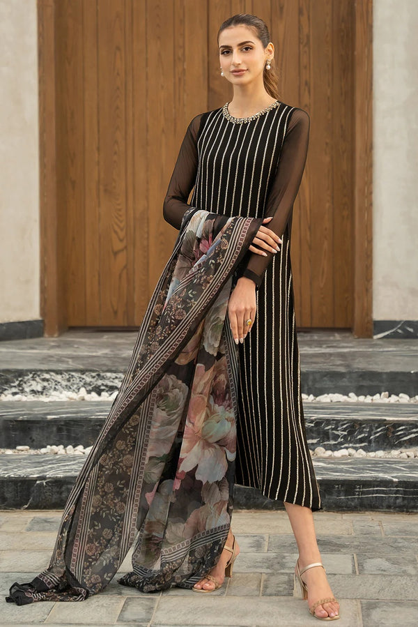 Lulusar Luxury Chiffon Hand Embroidered Collection Yuguz Dress