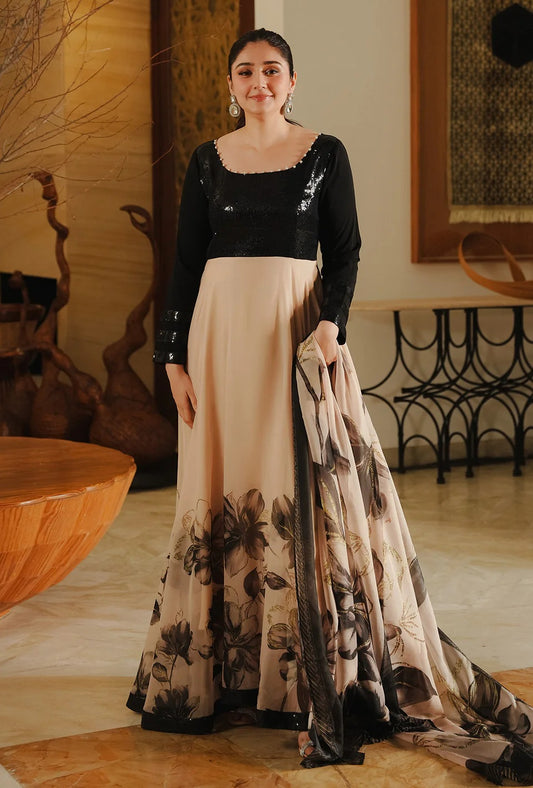 Lulusar Luxury Silk Embroidered 3 Piece Unstitched - Farail Dress