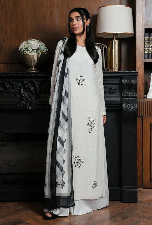 Lulusar Abril Long - Luxury Raw Silk Embroidered Unstitched 3 Piece