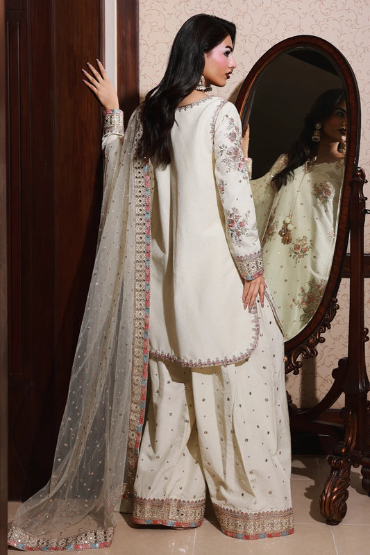 Charizma 3 Pcs Luxury Embroidered Raw Silk Cpllection CMA-5-097