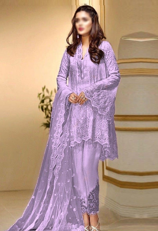 Anaya Purple Formal Collection Net Unstitched