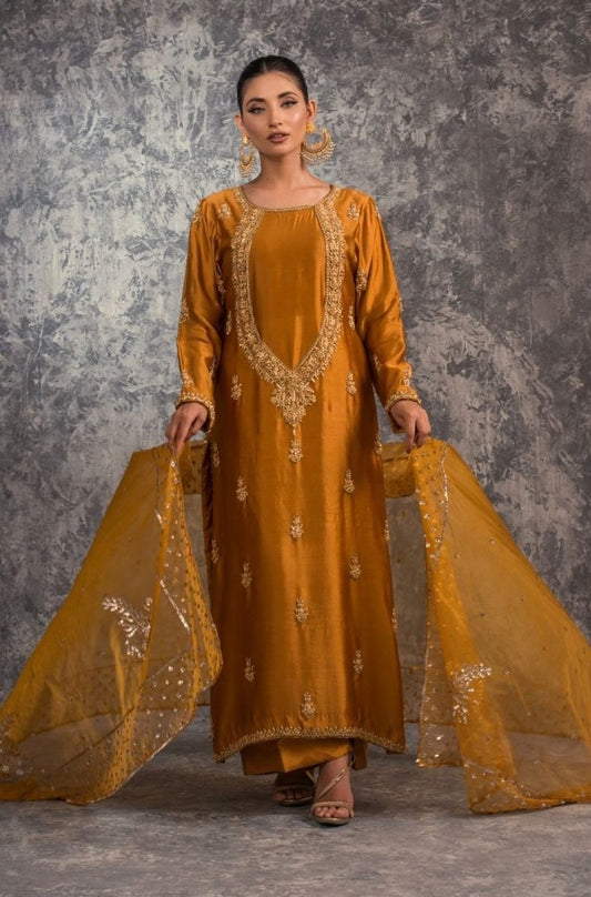 Sehrish Nadeem Luxury Raw Silk 3 Piece Unstitched Miral 2014