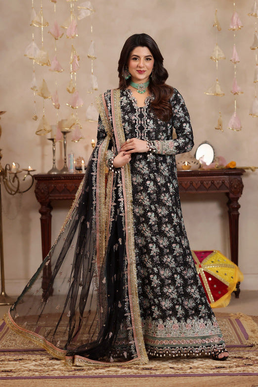 Aneelas Luxury Raw Silk Embroidered 3Pc Unstitched PA 0047