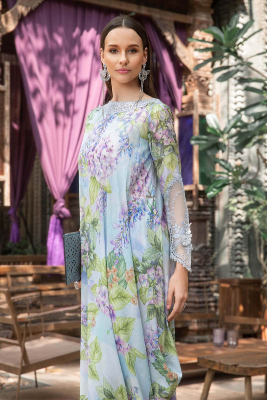 Maria.B MPT-1801-B Luxury Embroidered Swiss Lawn Unstitched 3Pc Suit PA-185