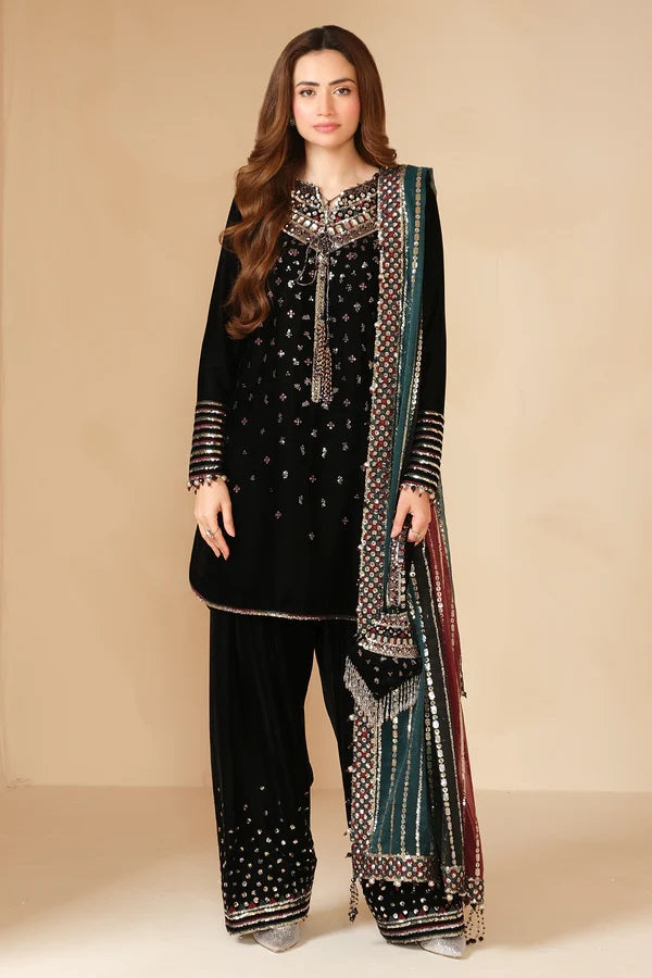 Jazmine Velvet Embroidered Collection Unstitched Formal VF-2037