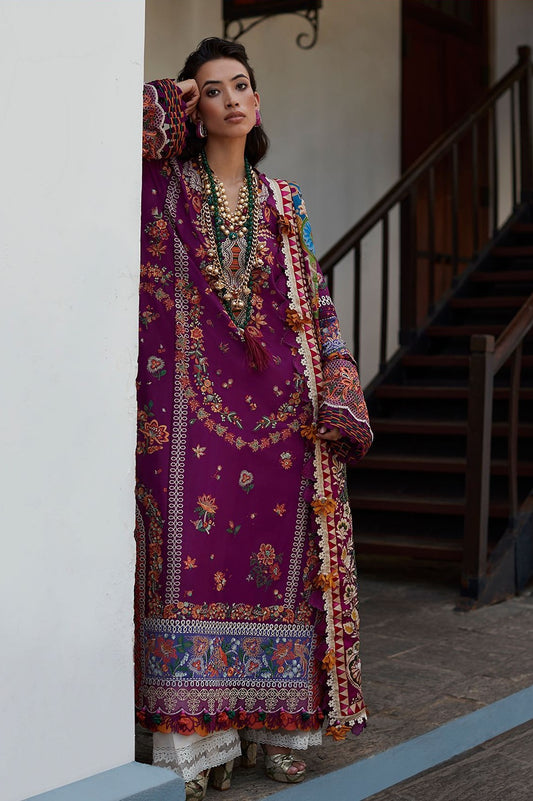 Elan Embroidered Lawn Suits Unstitched 3 Piece EL23-08 B Aalia - Summer Collection