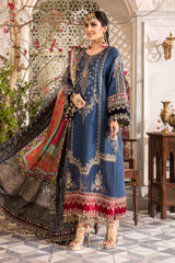 Maria.B Midnight Blue BD-2407 Heritage Luxury Chiffon Collection Unstitched 3 Pieces