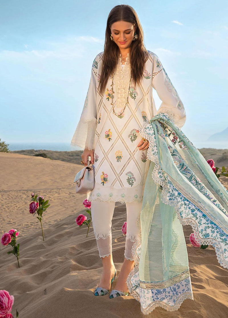Crimson Embroidered Lawn Suits Unstitched 3 Piece CR23E French Summer D1A - Luxury Collection