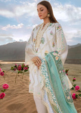 Crimson Embroidered Lawn Suits Unstitched 3 Piece CR23E French Summer D1A - Luxury Collection