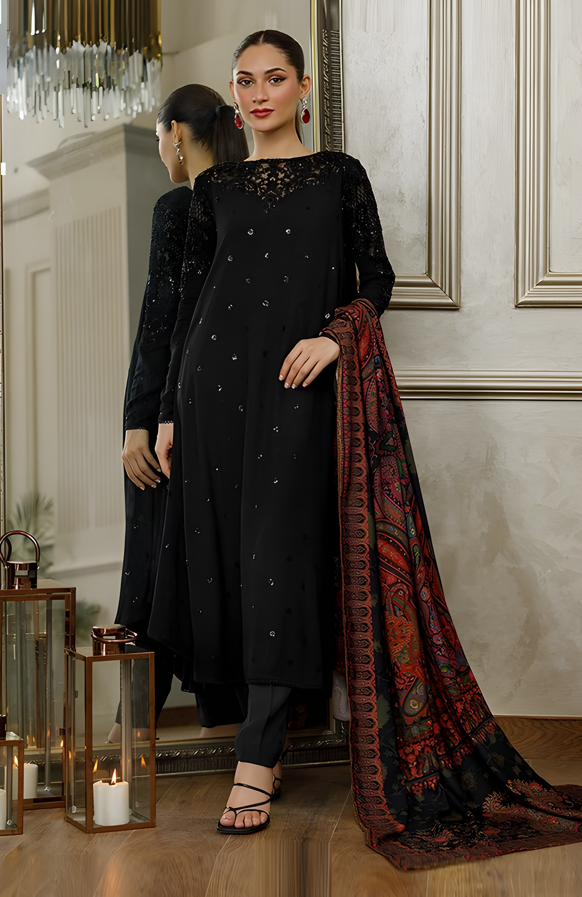 Threads And Motifz Wedding Festive Black Silk Collection